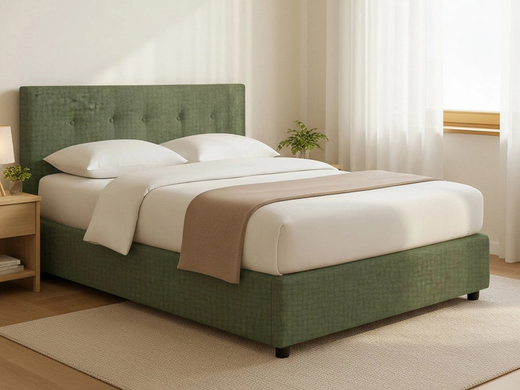 Preston, Letto Matrimoniale Sfoderabile Made in Italy, Verde