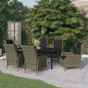 Set Mobili da Pranzo per Giardino 7 pz Marrone cod mxl 43652