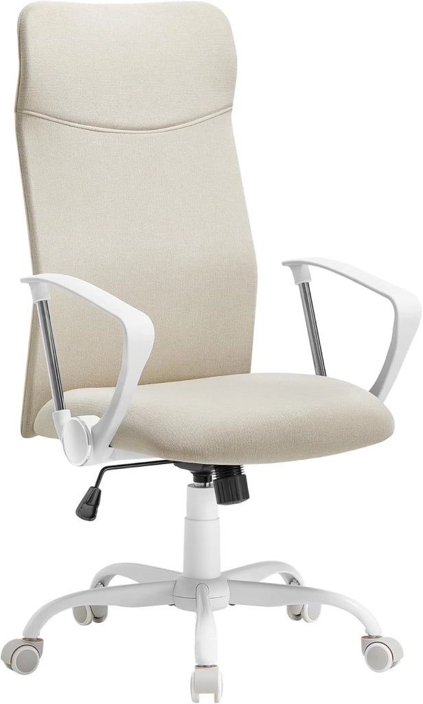 SONGMICS Sedia da Ufficio, Sedia da Scrivania Ergonomica, Girevole, Seduta Imbottito, Regolabile in Altezza e Inclinabile, Portata di 120 kg, Nero OBN034B01