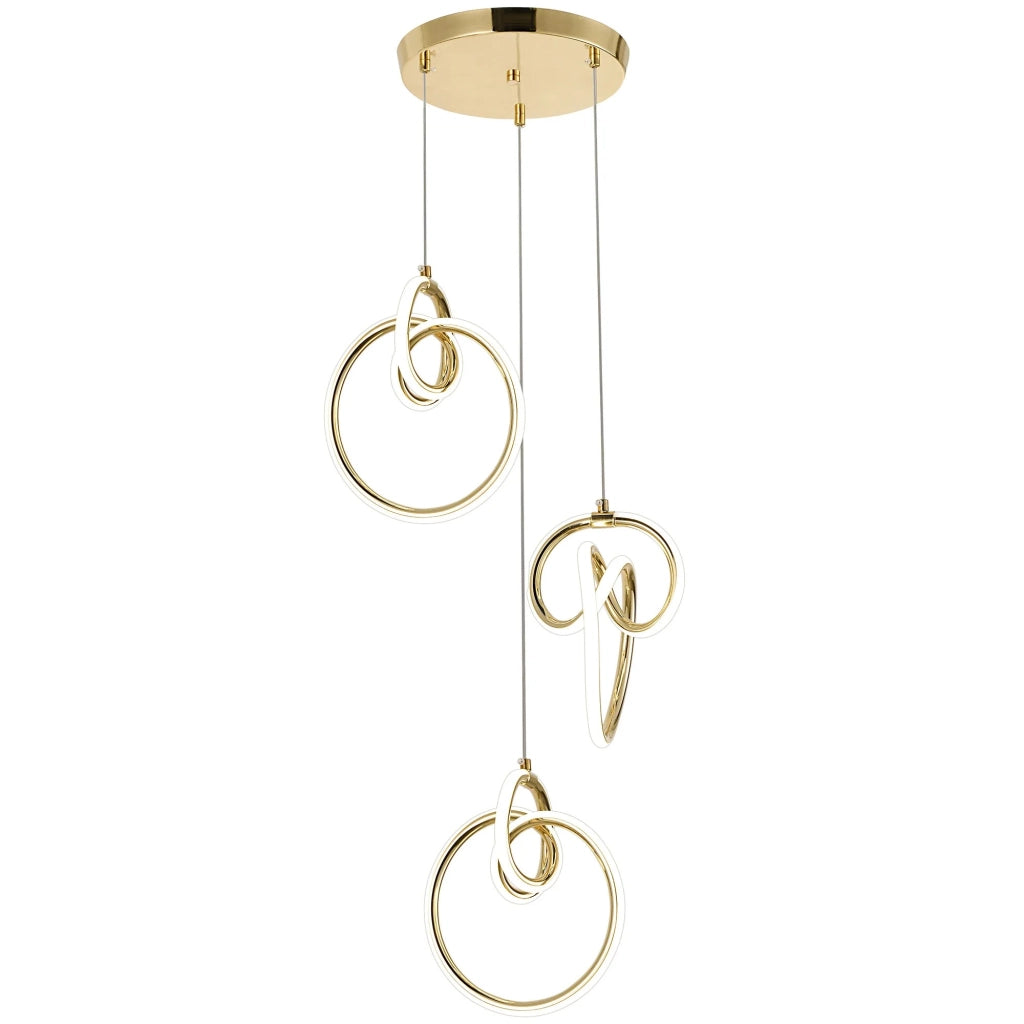 Lampada A Sospensione Led G072-3cpr Gold