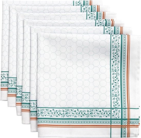Set di 6 tovaglioli di stoffa in 100% cotone - morbidi e confortevoli - tovaglioli da tavola riutilizzabili - ideali per riunioni di famiglia e matrimoni - decorazione della cucina (45 cm x 45