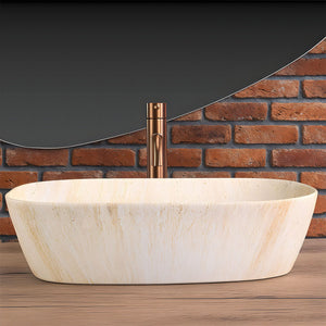 Lavabo Da Appoggio Rea Freja Travertine Matt