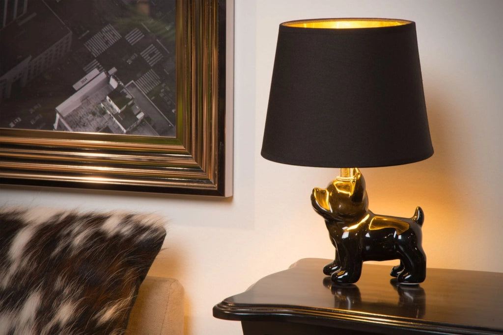 Lampada da tavolo Lucide Sir Winston nera E14 40W IP20