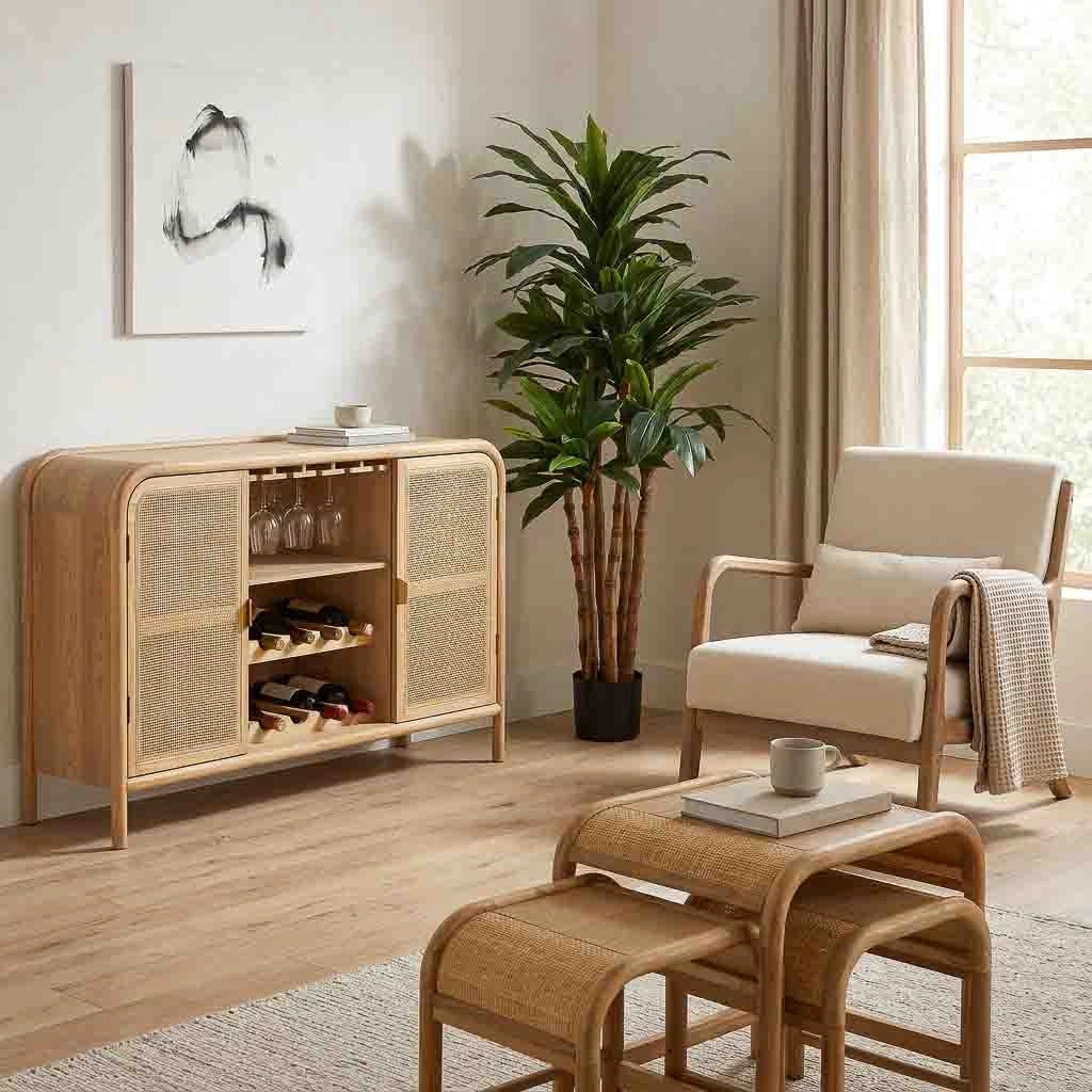 Pianta di dracena artificiale decorativa in vaso 40x30x150h cm