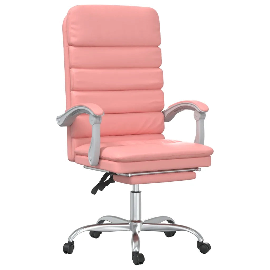Poltrona da Ufficio Massaggiante Reclinabile rosa in Similpelle 349731