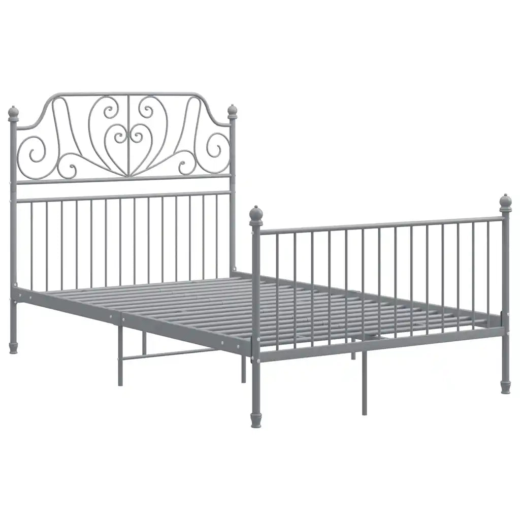 Giroletto-Struttura Letto Grigio in Metallo 120x200 cm 168455