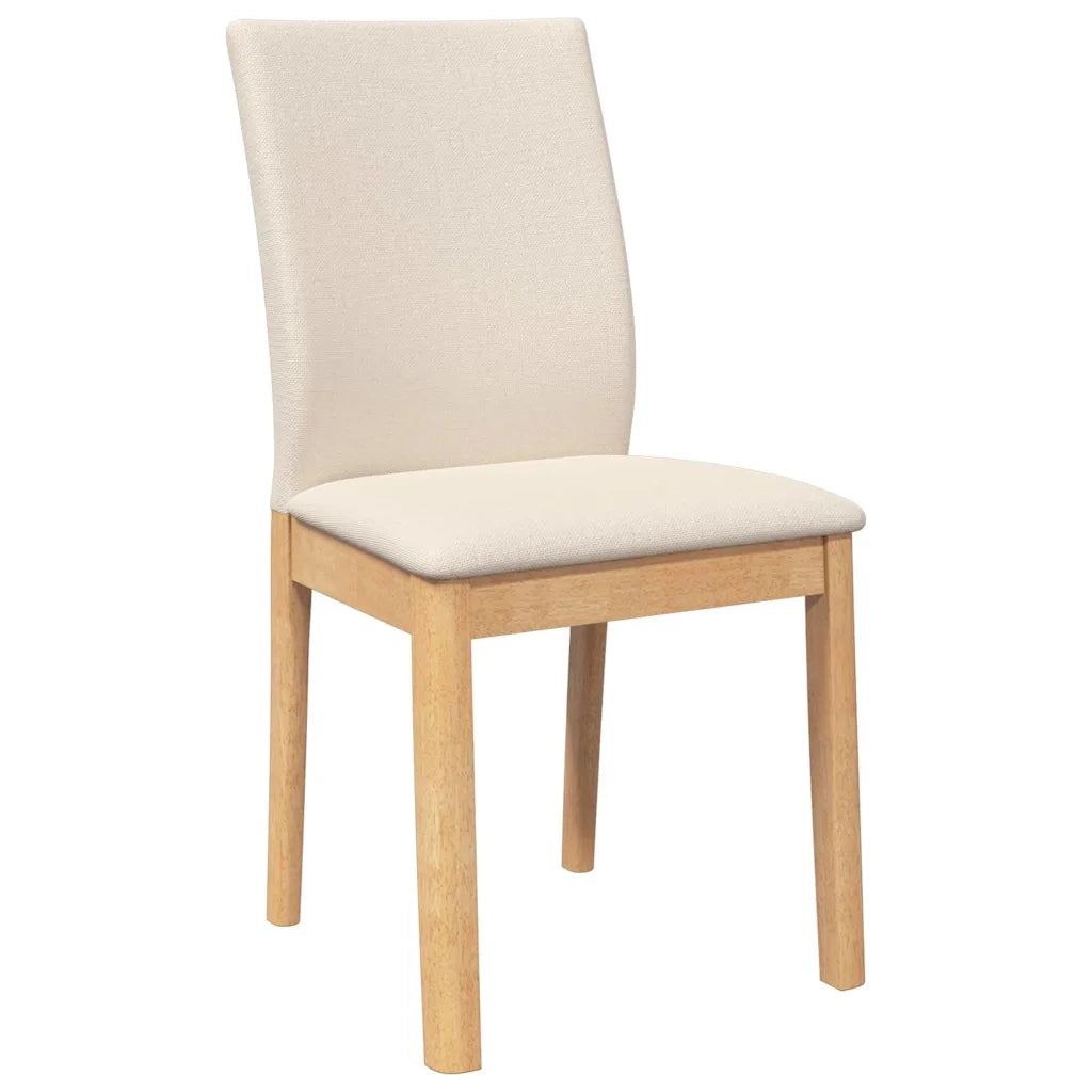 Sedie da Pranzo con Cuscini 2 pz in Legno Massello di Hevea 4102450