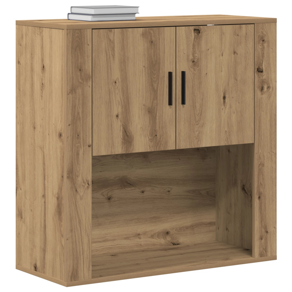 Mobile da Parete Rovere Artigianale 80x33x80 cm Legno Ingegnerizzato