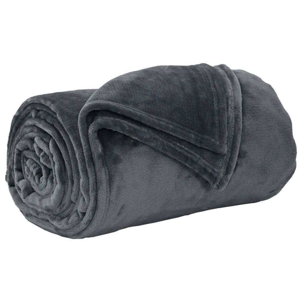 Coperta Grigio scuro 130 x 150 cm Panno