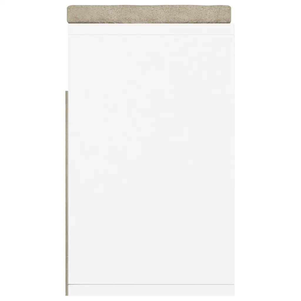 Panca Scarpe Cuscino Bianco Rovere Sonoma 104x30x49 Multistrato