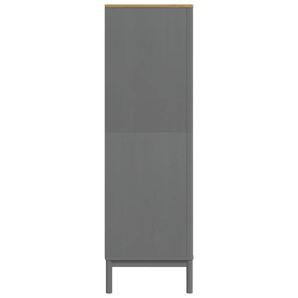 Armadio FLORO 77x53x171 cm in Legno Massello di Pino Grigio 374007