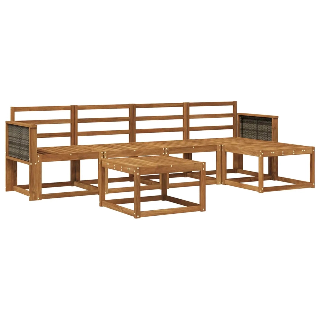 Set di divani da esterno 6 pcs Naturale