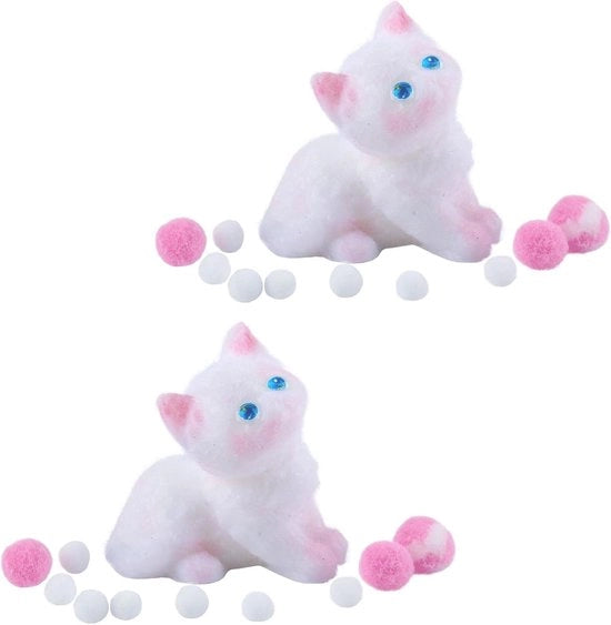 Gatto Palla Squishy giocattolo 2 pezzi - giocattolo per ridurre lo stress per gatti - giocattolo da gatto simulato per adulti, adolescenti e bambini - regalo festivo di compleanno