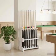 Supporto per stecche da biliardo Legno ingegnerizzato Bianco 8006791