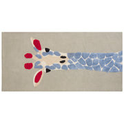 Tappeto per bambini in cotone con motivo a giraffa 80 x 150 cm tessuto a mano multicolore cameretta camera per bambini