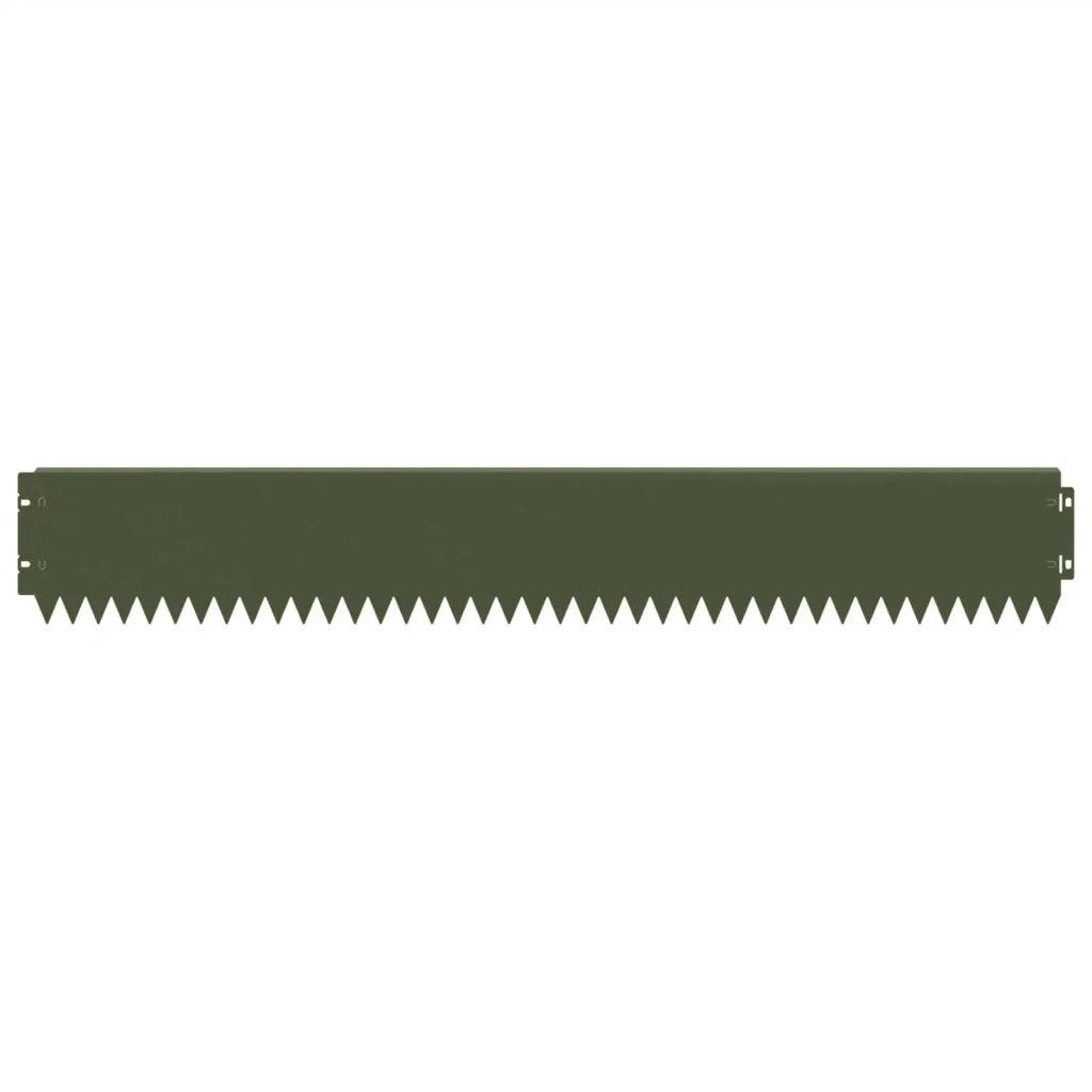 Bordura per Prato 30 pcs 103 x 15 cm Acciaio Verde Oliva 8008361