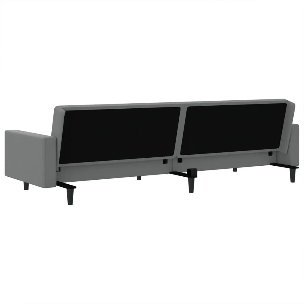 Divano letto | Sof¨¤ letto | Letto singolo a 2 Posti Grigio Chiaro in Velluto