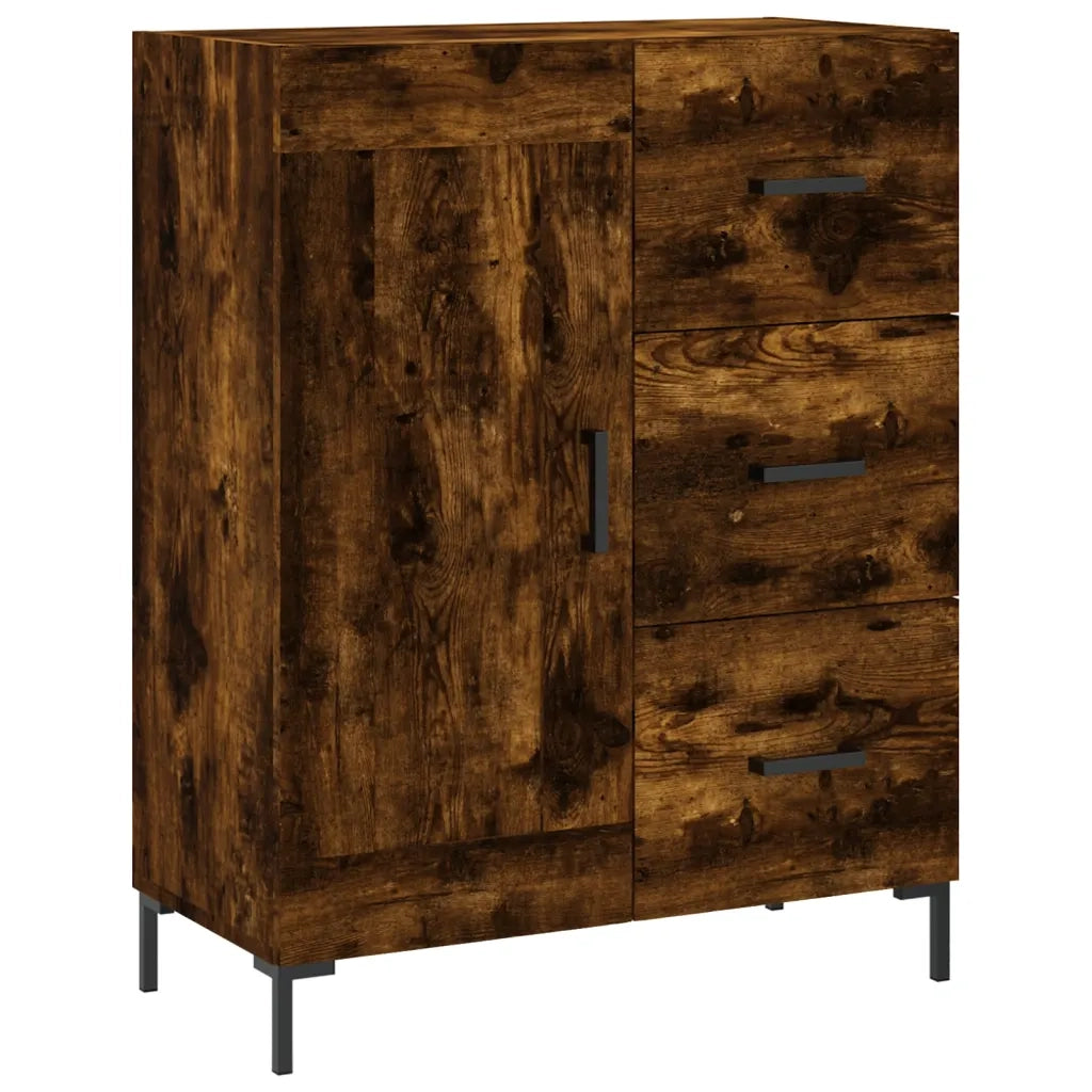 Credenza Rovere Fumo  69,5x34x180 cm in Legno Multistrato 3196016