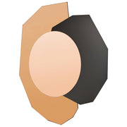 Specchio da parete di forma irregolare in vetro e MDF rosa dorato stile moderno