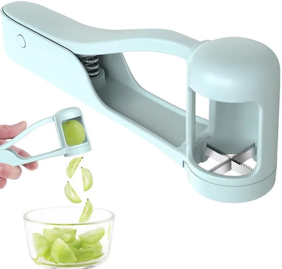 Druivensnijder per Bambini e Neonati, per Bambini, Drupe, Kermes Tomato, Aardbeiensnijder, Snijder per Quarti, Accessori per Bambini (Blu)