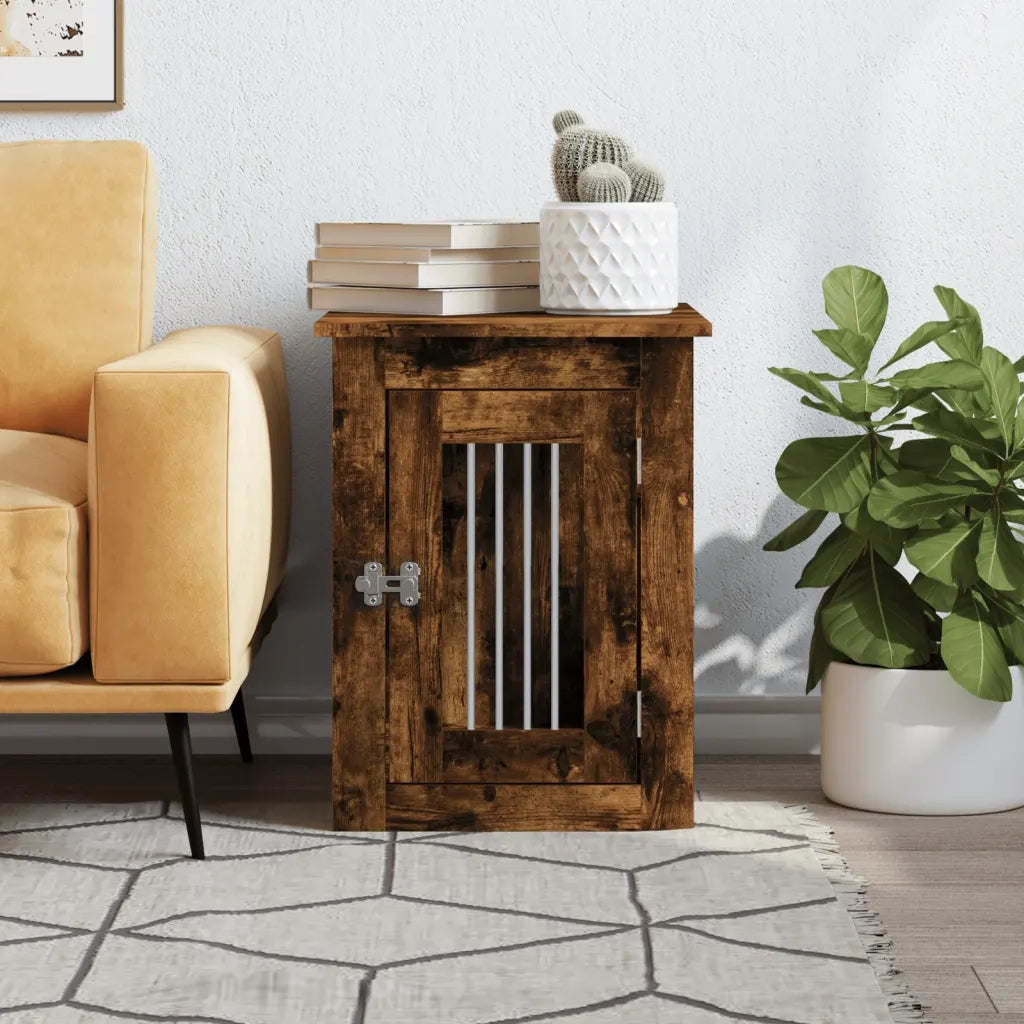 Gabbia Cani da Arredamento Rovere Fumo 45x62x59cm Multistrato CFW5492623