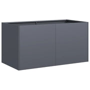 Fioriera | Cassetta per fiori | Vaso Antracite 80x40x40 cm in Acciaio Laminato a Freddo