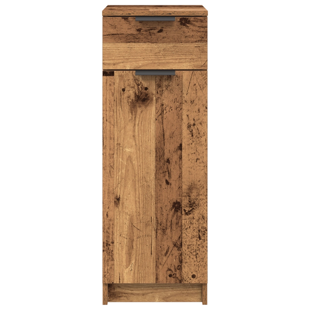 Mobile da bagni in legno antico 32x34x90 cm in legno ingegnerizzato