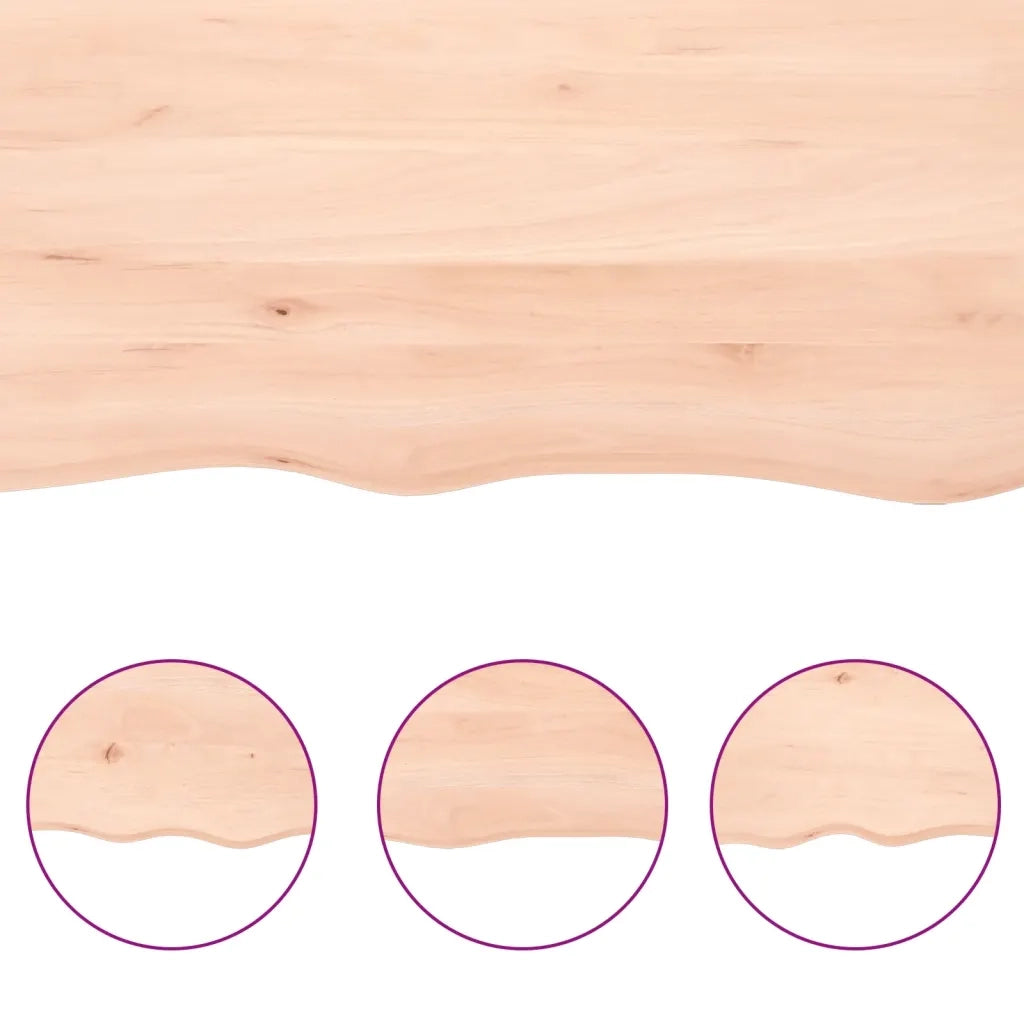 Piano Bagno 100x60x(2-6) cm in Legno Massello Non Trattato CFW5875868