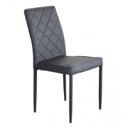 Sedia Blossom 41x50x91 h cm in Similpelle Grigio scuro