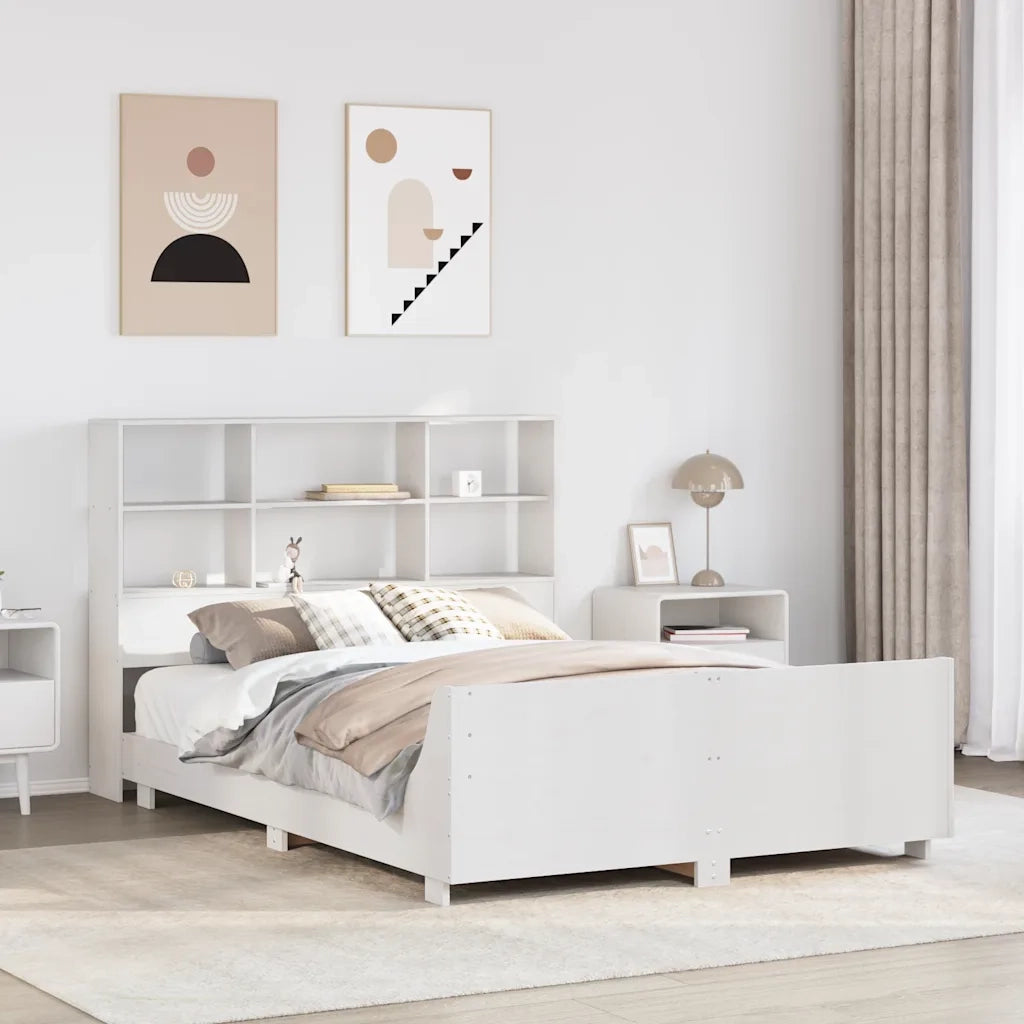vidaXL Letto senza Materasso Bianco 120x190 cm Legno Massello di Pino