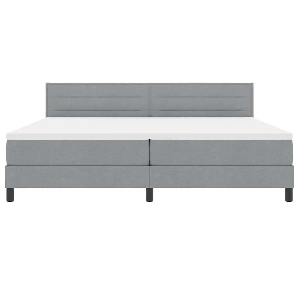 Letto a molle con materasso Grigio chiaro 200 x 200 cm Tessuto 3342156