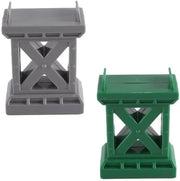 Accessori ferroviari per sistemi di treni in legno - 10 pezzi - Elementi di supporto - Acciaio, 6,4 x 5 x 3 cm