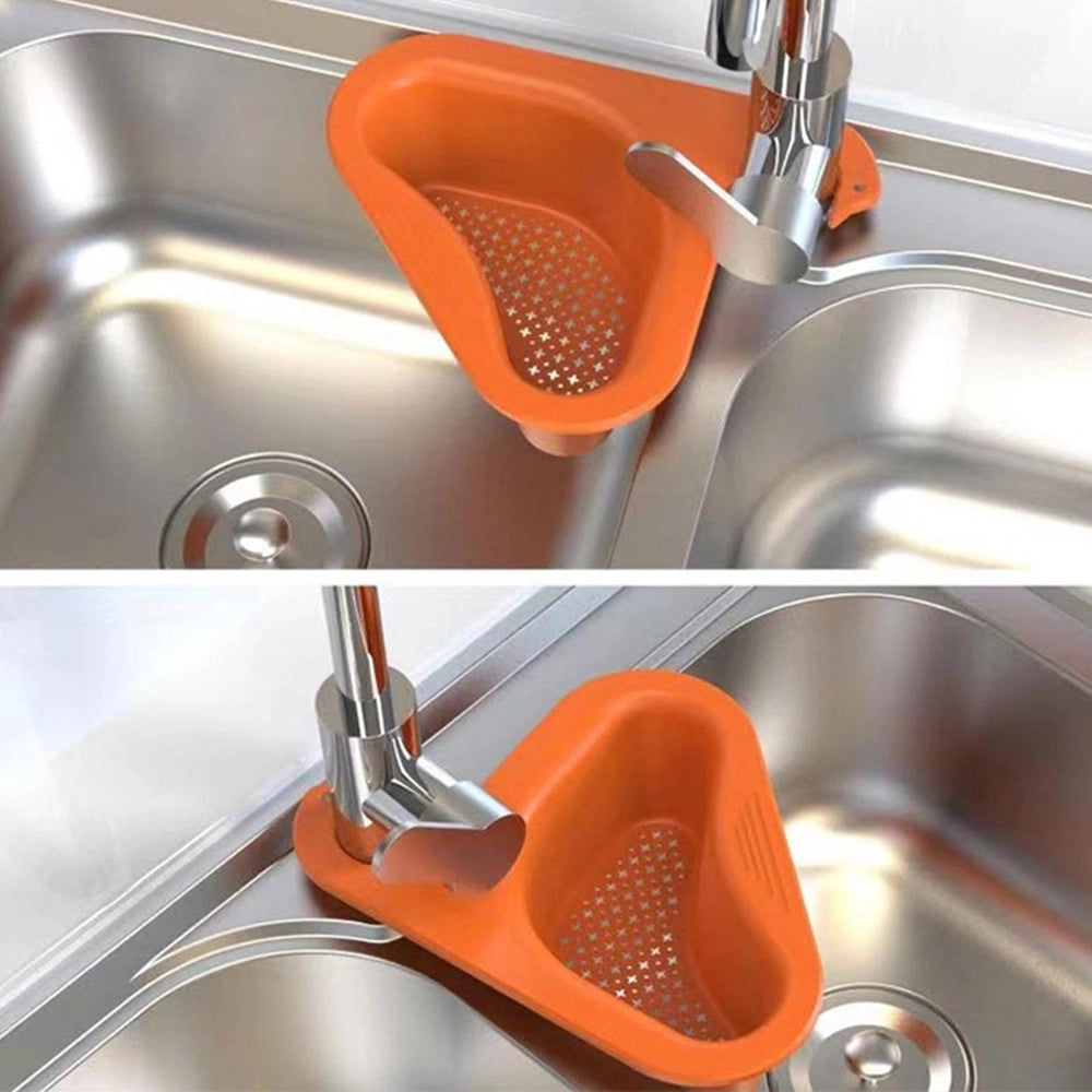 Trade Shop - Set 5 Pz Cestello Filtro Raccogli-alimenti Piatti Scarico Per Lavello Cucina Forma Cigno -