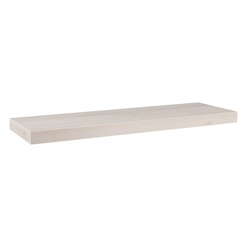 Mensola da Muro, Mensola Tamburata, Scaffale Legno, Mensola da Parete, Walnut White, 75x23x3,8 cm - Minerva