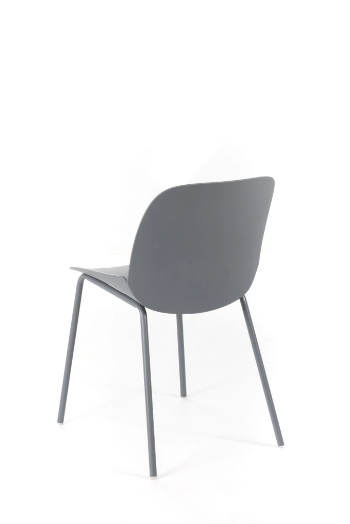 Set 4 Sedie 55x46xH79 cm in Polipropilene Eva Grigio Scuro