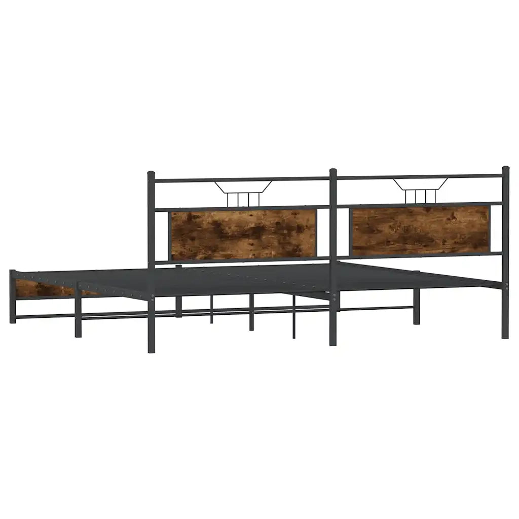 Giroletto senza Materaso in Metallo Rovere Fumo 193x201 cm 3325111
