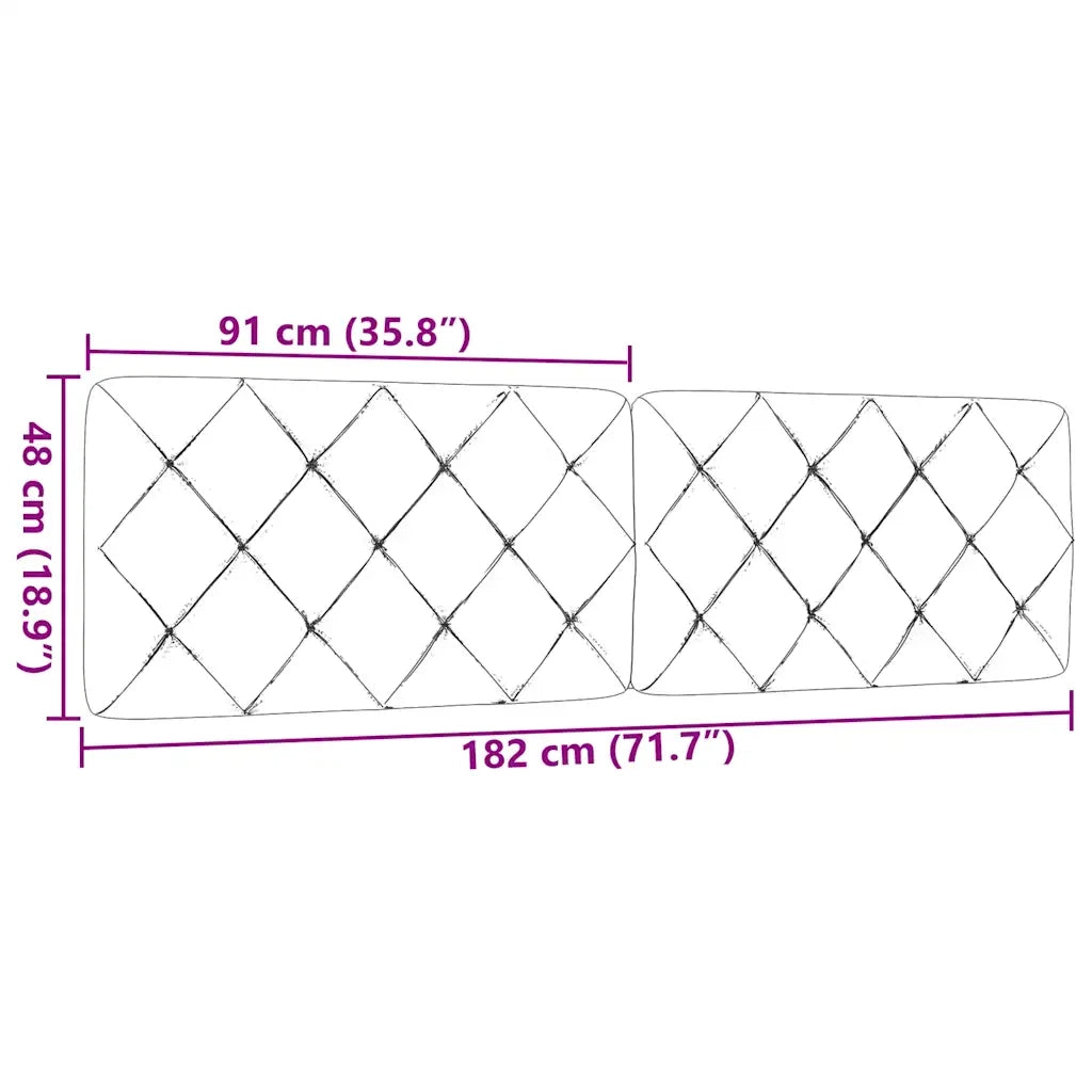 Cuscino Testiera Nero 180 cm in Tessuto CFW8399762