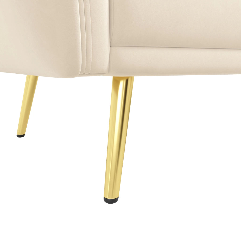 Divano angolare multifunzione in velluto beige con funzione letto e vano portaoggetti laterale