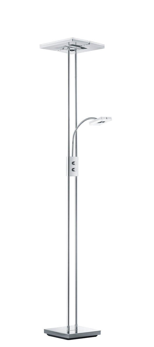 Piantana da Interno a LED in Metallo Cromo