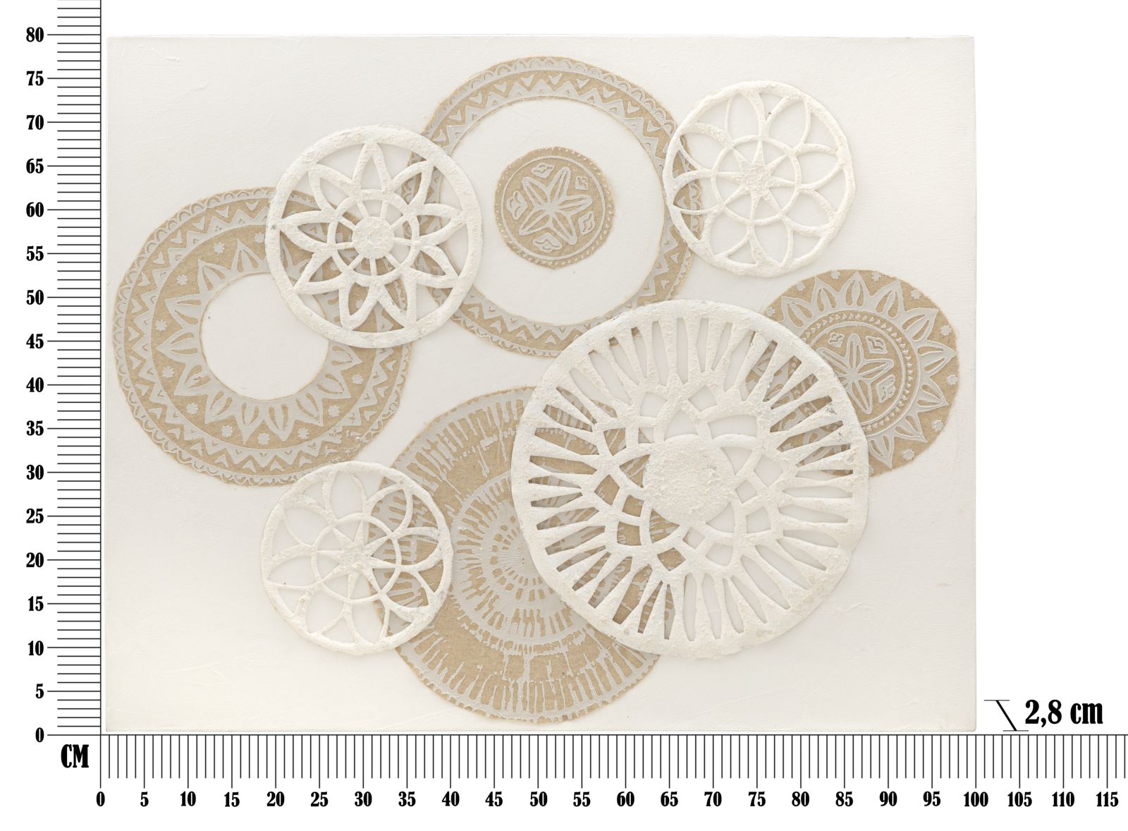 Dipinto su Tela Icer 80x2,8x100 cm in Legno e Tessuto