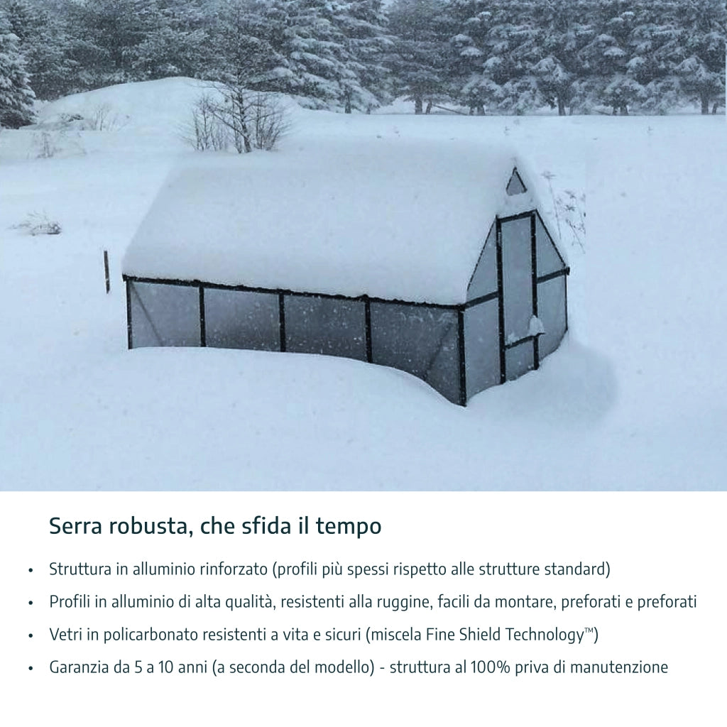 Canopia Eco Grow Doppio Strato Serra Da Giardino in Policarbonato 445X204X198 cm Verde