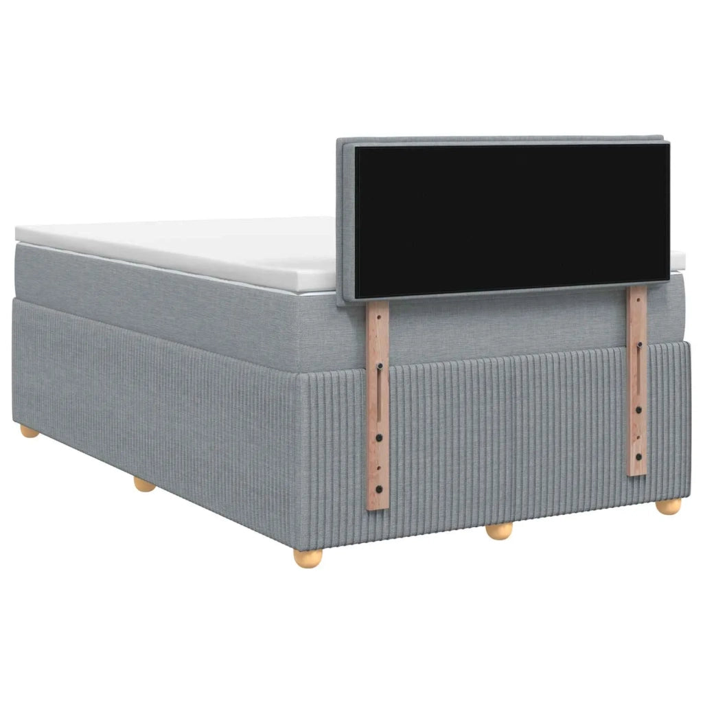 Letto box spring con materasso Grigio Chiaro 120 x 200 cm 3452911