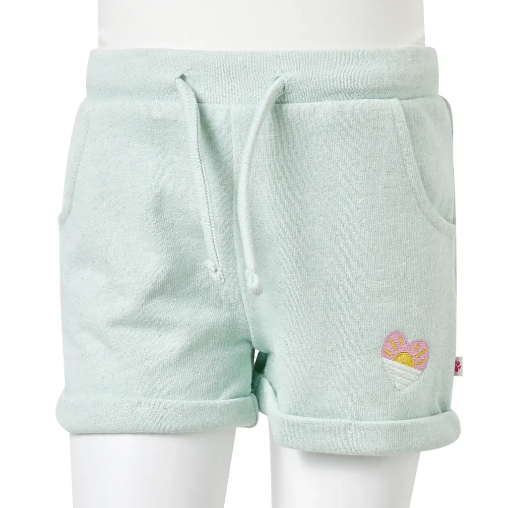 Pantaloncini per Bambini con Coulisse Menta Chiaro Misto 128 CFW1513270