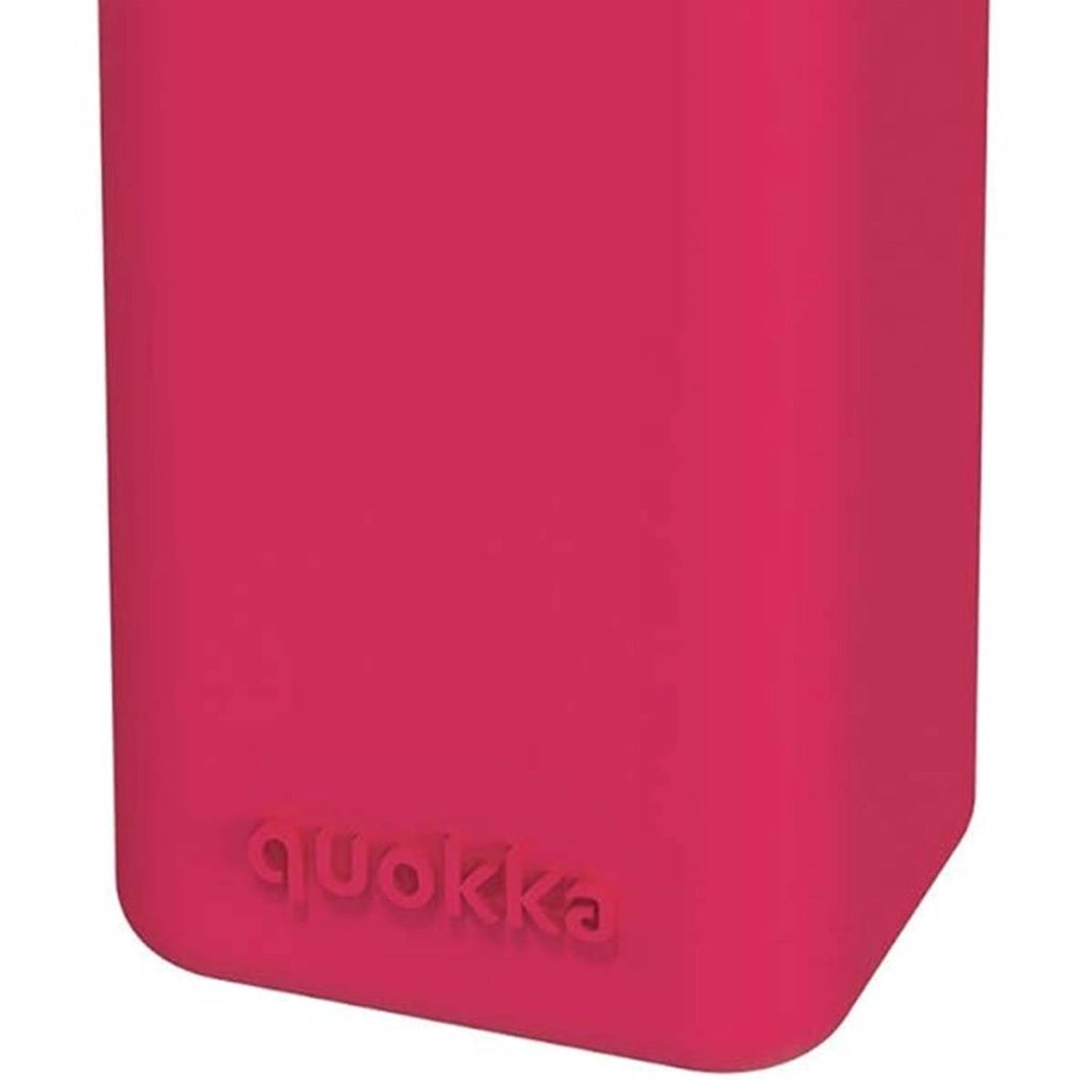Bottiglia Quadrata 700 ml con Tappo a Vite in Bambù Rosa Quokka