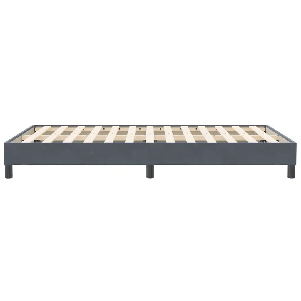 Giroletto senza Materasso-Struttura Letto Grigio Scuro 120x210 cm Velluto