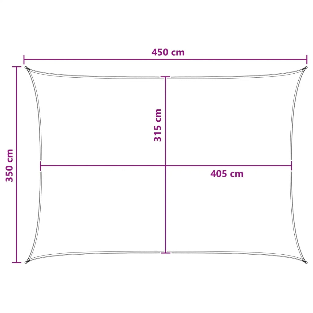 Telo Ombra Giallo e Bianco 3,5 x 4,5 m HDPE