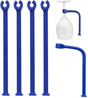 Vaso da vino in silicone - Vasi da vino flessibili - Protezione per lavastoviglie - Blu - Bicchiere da spumante per bar o cucina - 4 pezzi - Adatto a ...