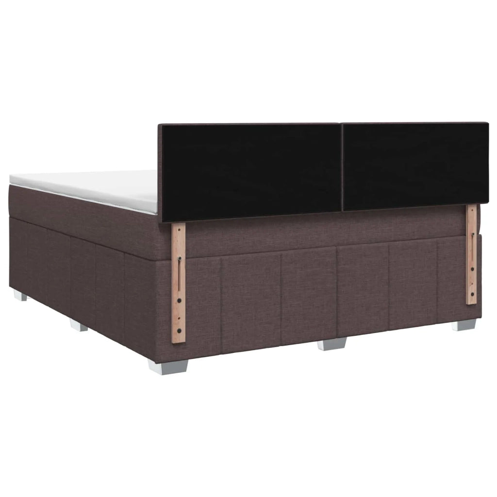 Letto box spring con materasso Marrone Scuro 180 x 200 cm 3451272