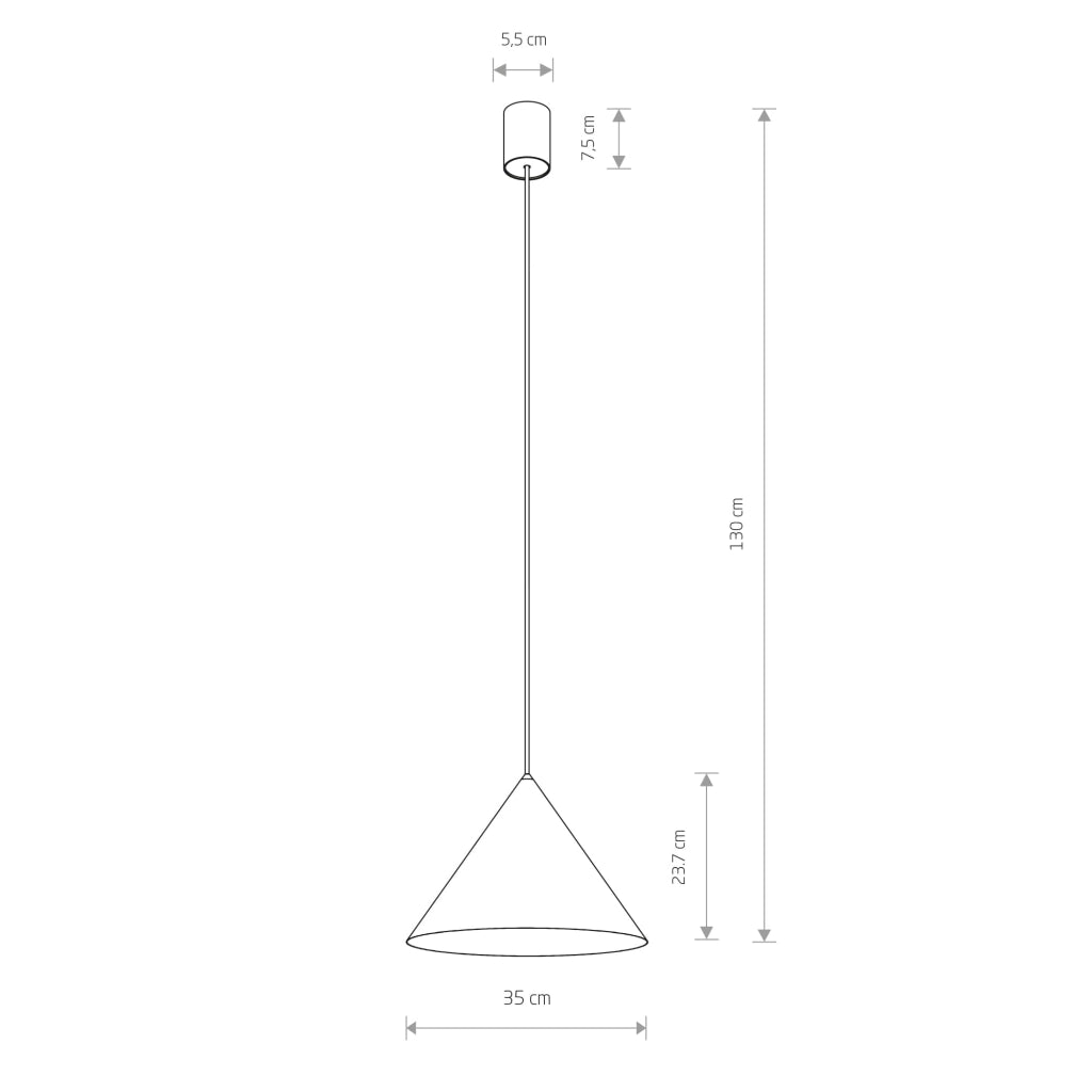 Lampada a sospensione Nowodvorski Zenith 8002 Ø35 bianca