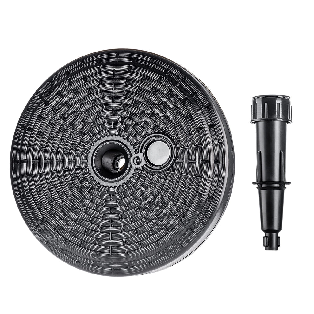 Base per ombrellone da giardino KADAX, rotonda, 39 cm, con peso, grigia